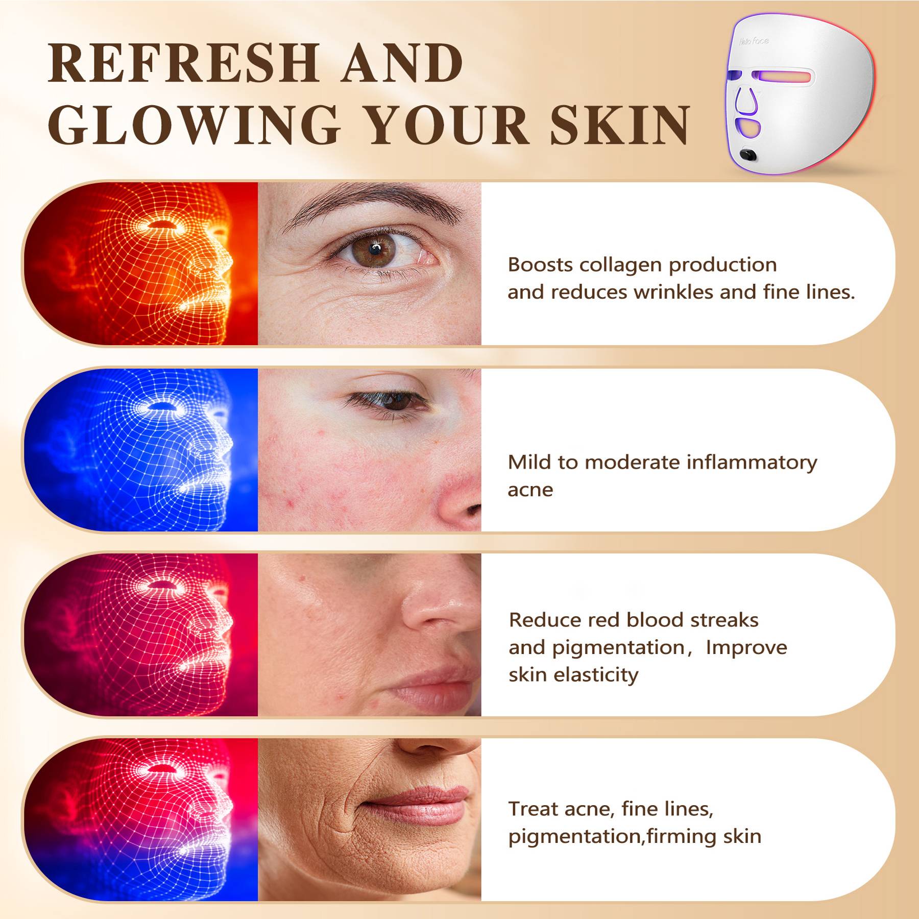 VÉLORA LUMIRED™ Red Light Therapy Mask